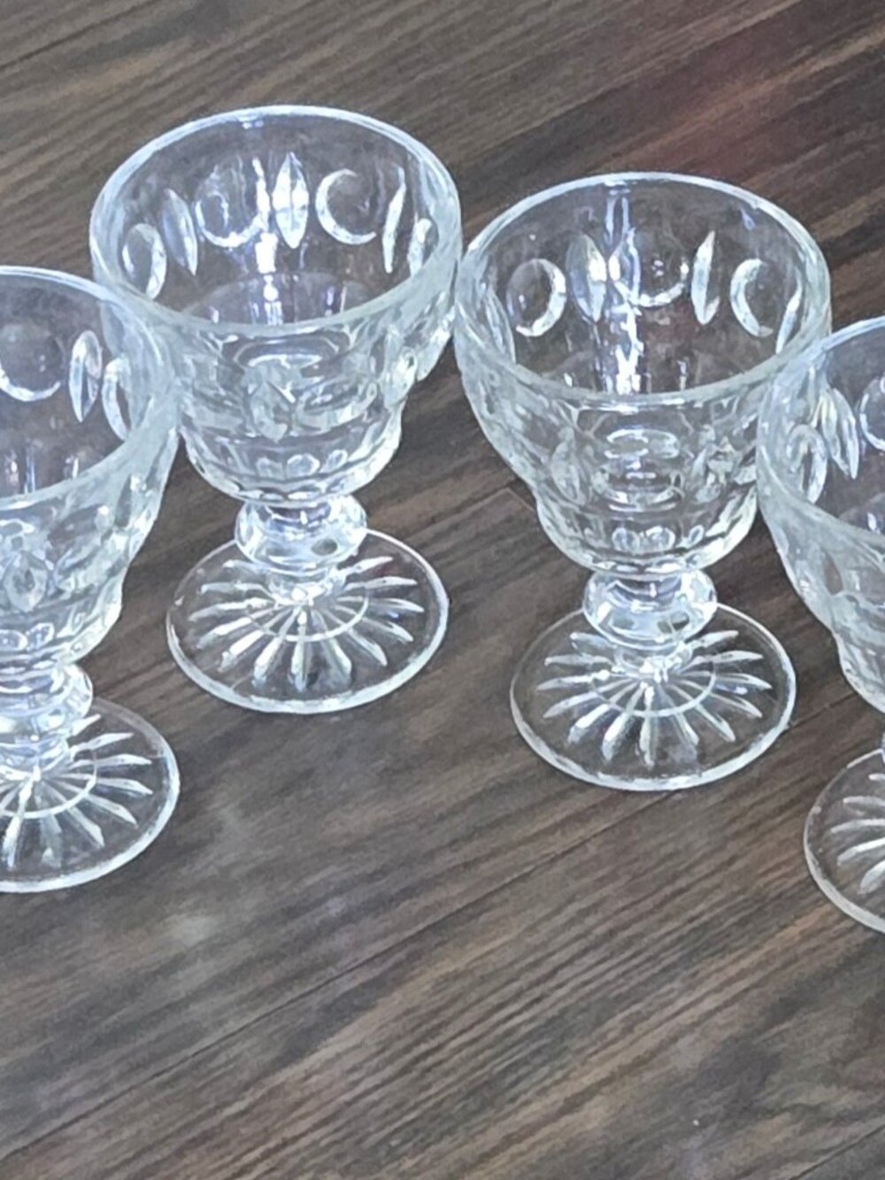 Vintage FOSTORIA "Colony" Water/Dessert Goblets Set of Four